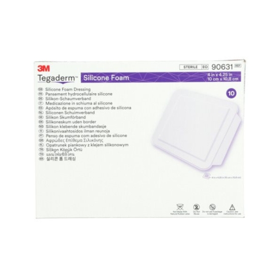 3M Tegaderm Silikon-Schaumverband 10x10.8cm 10 Stück buy online