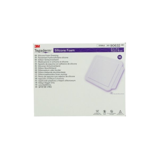 3M Tegaderm Silikon-Schaumverband 15x15cm 10 Stück buy online