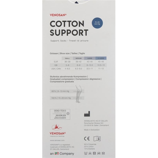 Venosan Cotton A-d Support Socks S Anthra 1 Paar buy online