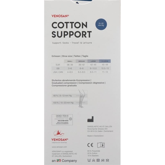 Venosan Cotton A-d Support Socks S Jeans 1 Paar buy online