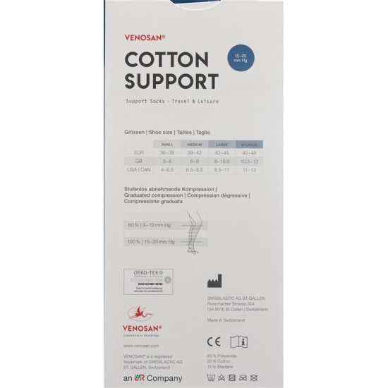 Venosan Cotton A-d Support Socks M Wood 1 Paar buy online