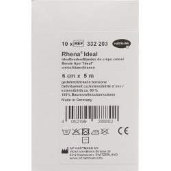Rhena Ideal Elastische Binde 6cmx5m Weiss 10 Stück
