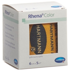 Rhena Color Elastic Bandages 6cmx5m Yellow