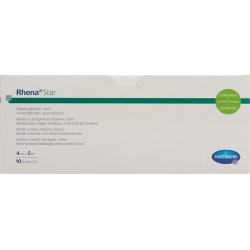 Rhena Star Elastisch Binden 4cmx5m Weiss Offen 10 Stück