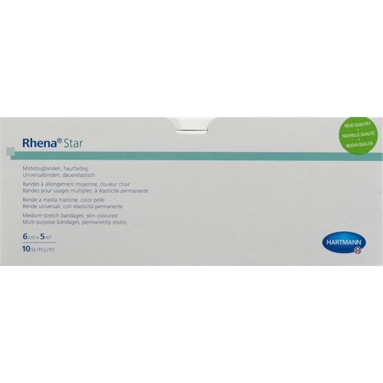 Rhena Star Elastisch Binden 6cmx5m Hautfarbig Offen 10 Stück buy online