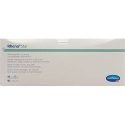 Rhena Star Elastisch Binden 10cmx5m Hautfarbig Offen 10 Stück