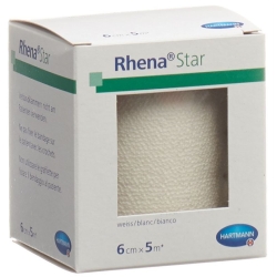 Rhena Star Elastic Bandages 6cmx5m White