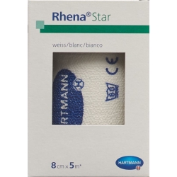 Rhena Star Elastic Bandages 8cmx5m White