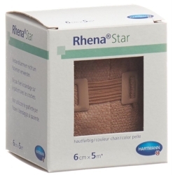 Rhena Star Elastische Binden 6cmx5m Hautfarbig (neu)