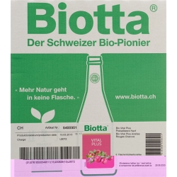 Biotta Vital Plus Cranberry & hemp 6 x 5 dl