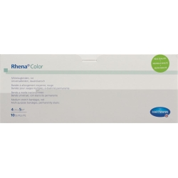 Rhena Color Elastisch Binden 4cmx5m Rot Offen 10 Stück