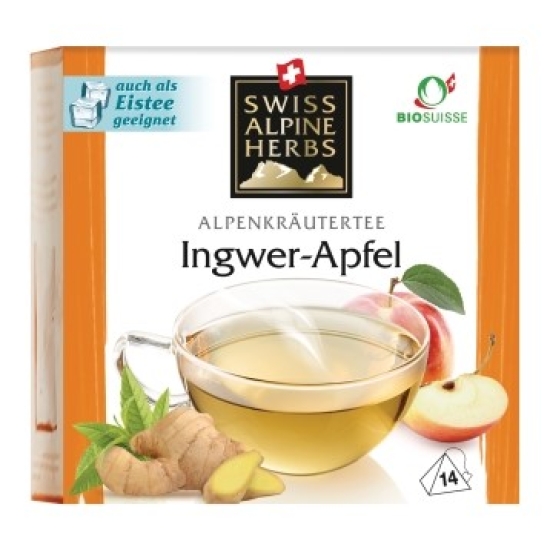 Swiss Alpine Herbs Ingwer-Apfel Tee Knos Ch 14 Stück buy online