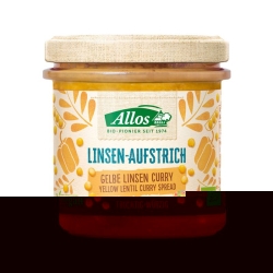 Allos Linsen Aufstrich Gelbe Linse Curry Bio 140g