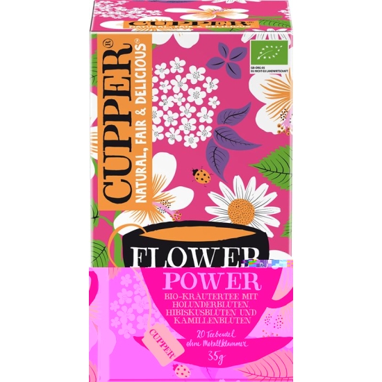Cupper Flower Power Kräutertee Hol Hib Bio 20 Stück buy online