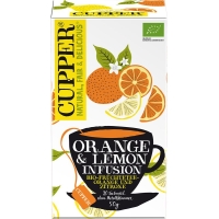 Cupper Orange & Zitrone Früchtetee Bio Beutel 20 Stück