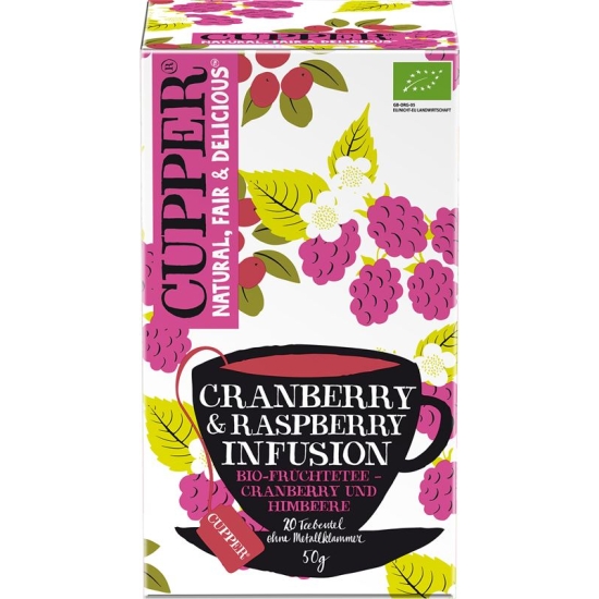 Cupper Cranberry & Himbeer Früchtetee Bio 20 Stück buy online