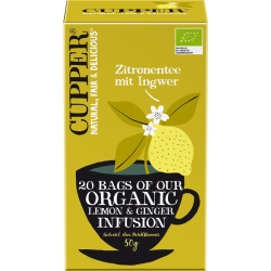 Cupper Zitronentee mit Ingwer Bio 20 Stück