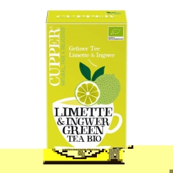 Cupper Grüner Tee Limette&ingwer Fairtr Bio 20 Stück