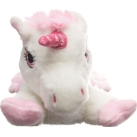 Habibi Plush Pegasus Weiss mit Rosa Glitzerho