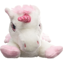 Habibi Plush Pegasus Weiss mit Rosa Glitzerho
