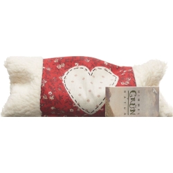 Sky green rape pillow 12x26cm heart palpitations red