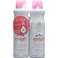 Evian Brumisateur Baby Duo +badeteddy 2x 150ml