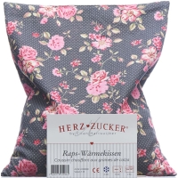 Herzzucker Raps-wärmekis 26x21cm Blum Schwarz/pin