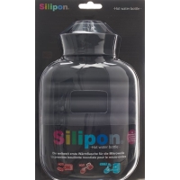 Silipon hot water bottle 1L anthracite Made of silicone