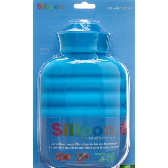 Silipon hot water bottle 1L Blue Made of silicone buy online