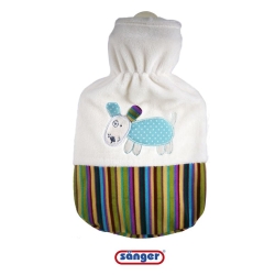 Sänger Hot-water bottle natural rubber plush 0.8L dog Sparky