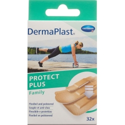 Dermaplast Protect Plus Family Strip 3 Sizes 32 Pieces