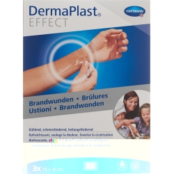 Dermaplast Effect Burns plaster size 75x100mm 3 pieces