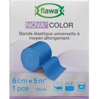 Flawa Nova Color Universalbinde 6cmx5m Blau