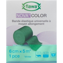 Flawa Nova Color Universalbinde 6cmx5m Grün