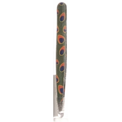 Hausmann Tweezers Slanted Peacock Wildlife Design