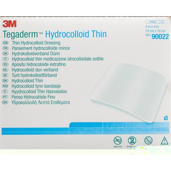 3M Tegaderm Hydrokolloid Thin 10x10cm Quadra 5 Stück buy online