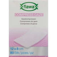 Flawa Gazekompressen Geschnitten 8x12cm 80 Stück
