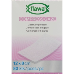 Flawa Gazekompressen Geschnitten 8x12cm 80 Stück