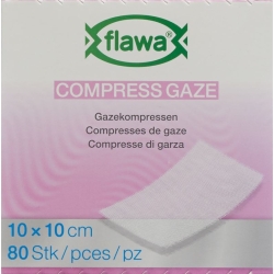 Flawa Gazekompressen Geschnitten 10x10cm 80 Stück