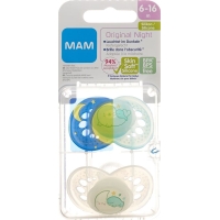 Mam Night Nuggi Sili 6-16m Spez Kol Unis 2 Stück