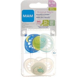 Mam Night Nuggi Sili 6-16m Spez Kol Unis 2 Stück