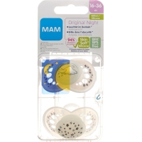 Mam Night Nuggi Sili 16-36m Spez Kol Unis 2 Stück