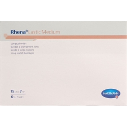 Rhena Lastic Medium 15cmx7m Hautfarbig 6 Stück