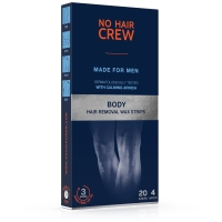 No Hair Crew Kaltwachsstreifen Männer 20 Stück