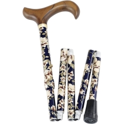 Sahag Faltstock Alu Blume Blau -100kg 86-94cm Derb