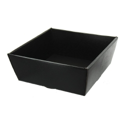 Herboristeria Gift Basket 21x21x9cm Pelle Black