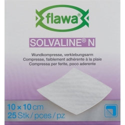 Flawa Solvaline N Kompressen Steril 10x10cm 25 Stück