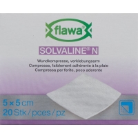 Flawa Solvaline N Kompressen Steril 5x5cm 20 Stück