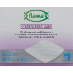 Flawa Solvaline N Kompressen Steril 5x5cm 20 Stück