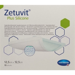 Zetuvit Plus Silicone 12.5x12.5cm 10 Stück